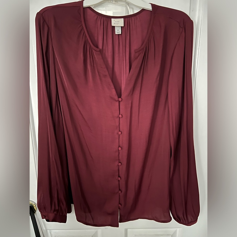 Maroon colored blouse